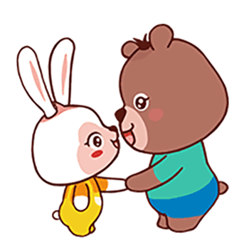 Bear and Bunny Stickers messages sticker-10