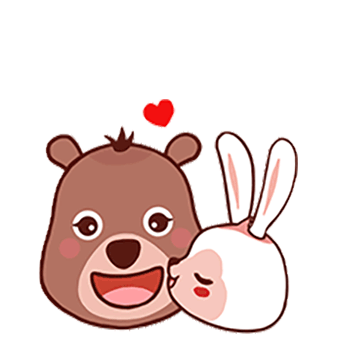 Bear and Bunny Stickers messages sticker-5
