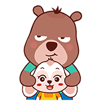 Bear and Bunny Stickers messages sticker-0