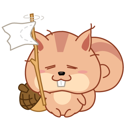 Kwipi Squirrel Love Acorn messages sticker-5