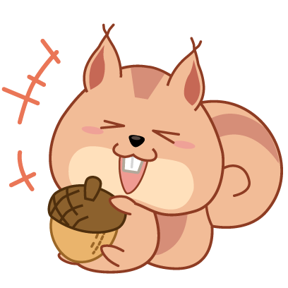 Kwipi Squirrel Love Acorn messages sticker-8