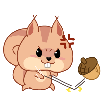 Kwipi Squirrel Love Acorn messages sticker-7