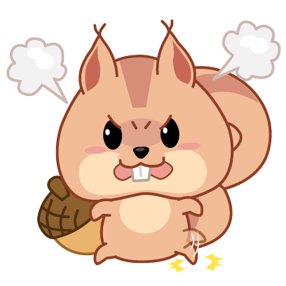 Kwipi Squirrel Love Acorn messages sticker-10