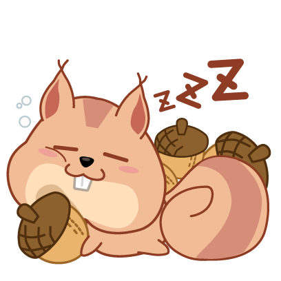 Kwipi Squirrel Love Acorn messages sticker-3