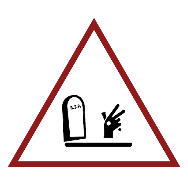Baddays Warning Signs messages sticker-11