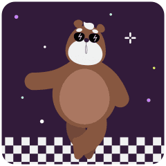 Cute Bear Mr.Huang Sticker messages sticker-4