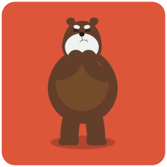 Cute Bear Mr.Huang Sticker messages sticker-8