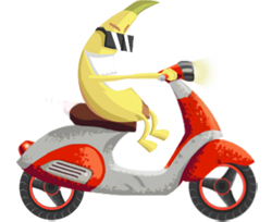 Banana Racer - Moto Racing messages sticker-1