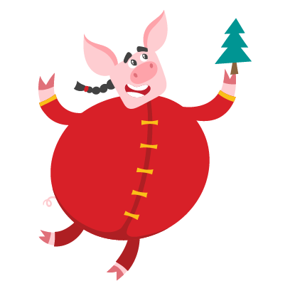 Piggy Chinese New Year Sticker messages sticker-10