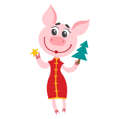 Piggy Chinese New Year Sticker messages sticker-5