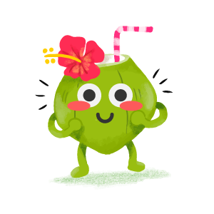 Coconut Confident Sticker messages sticker-4