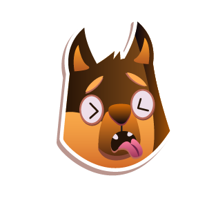 Duddy Dog Excited Sticker messages sticker-0