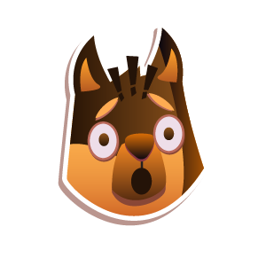 Duddy Dog Excited Sticker messages sticker-3