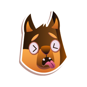 Duddy Dog Excited Sticker messages sticker-8