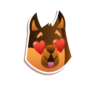 Duddy Dog Excited Sticker messages sticker-1