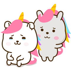 Pink Sticker-Cute rabbit baby messages sticker-10