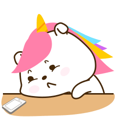 Pink Sticker-Cute rabbit baby messages sticker-2
