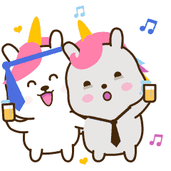 Pink Sticker-Cute rabbit baby messages sticker-3