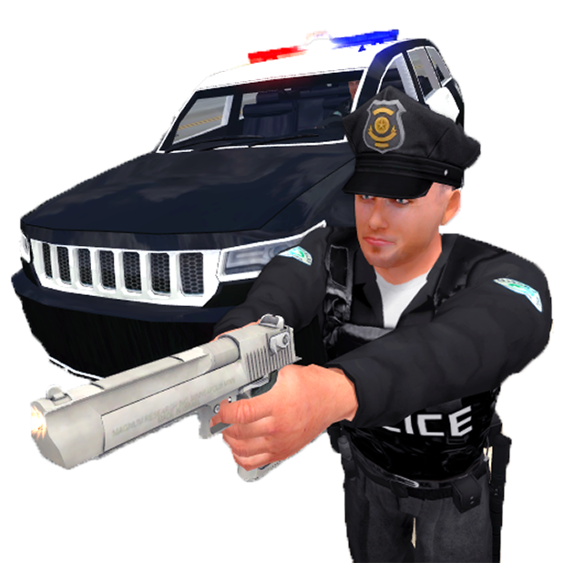 Police Simulator Cop Car Duty messages sticker-1