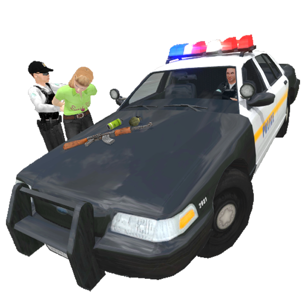 Police Simulator Cop Car Duty messages sticker-0