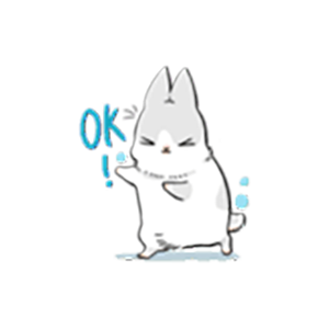 Cute White Rabbit Stickers messages sticker-4