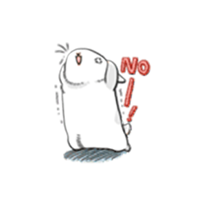 Cute White Rabbit Stickers messages sticker-5