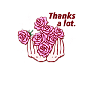 Flower Thank Stickers messages sticker-2