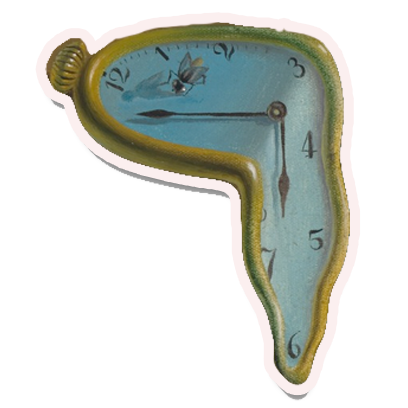 Dali-fy: clocks + moustaches! messages sticker-9