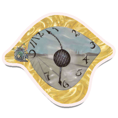 Dali-fy: clocks + moustaches! messages sticker-11