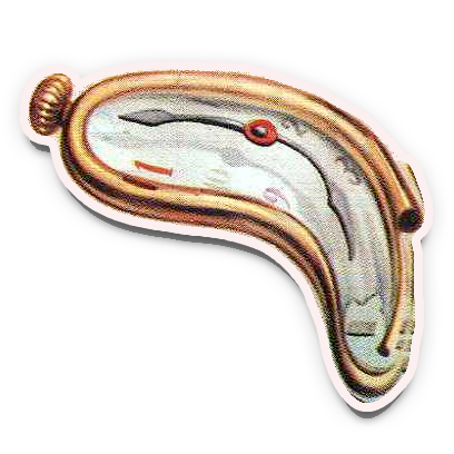Dali-fy: clocks + moustaches! messages sticker-7