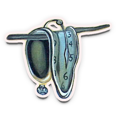 Dali-fy: clocks + moustaches! messages sticker-5