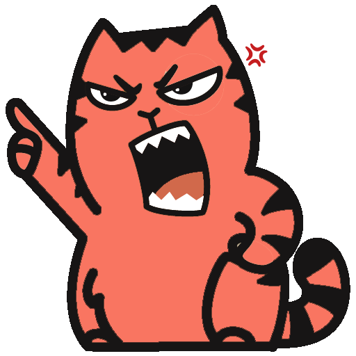 Red Pu The Amazing Cat Sticker messages sticker-2