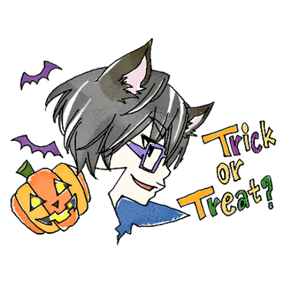 スーパーねねにゃん ハロウィンステッカー messages sticker-5
