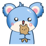 Happy koala sticker messages sticker-4