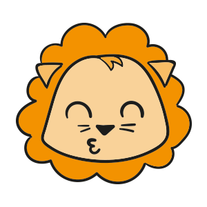 Lion cute emoji messages sticker-1