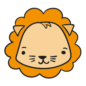 Lion cute emoji messages sticker-0