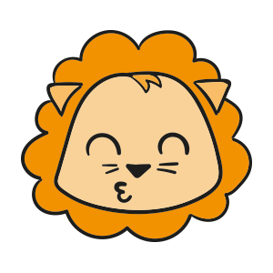 Lion cute emoji messages sticker-7