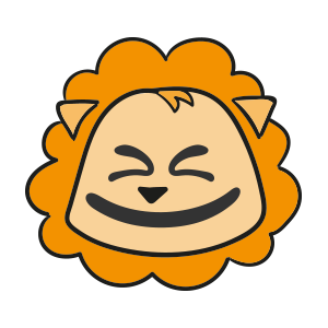 Lion cute emoji messages sticker-10