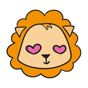Lion cute emoji messages sticker-8
