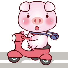 Pink Pig messages sticker-3