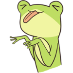 Cute frog sticker messages sticker-4