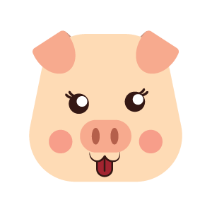 pig cute emoji face messages sticker-2