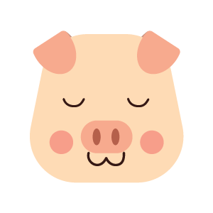 pig cute emoji face messages sticker-4