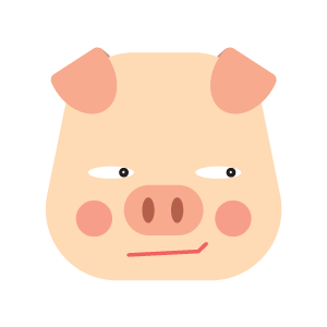 pig cute emoji face messages sticker-11
