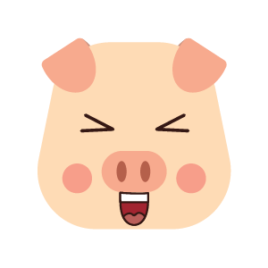 pig cute emoji face messages sticker-8