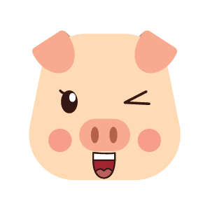 pig cute emoji face messages sticker-7