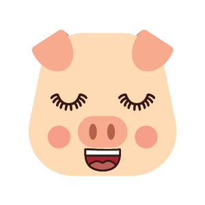 pig cute emoji face messages sticker-6