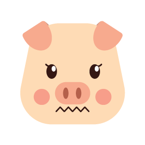 pig cute emoji face messages sticker-3