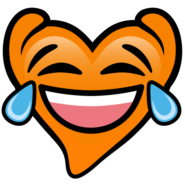 Orange Hearts stickers messages sticker-6