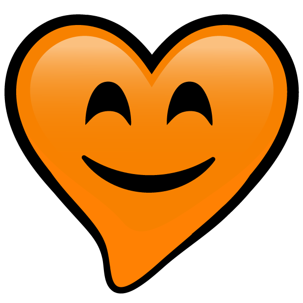 Orange Hearts stickers messages sticker-9
